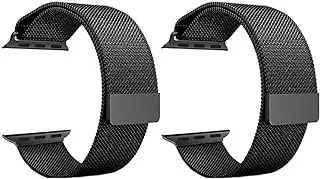 Strap watch magnetic 2pieces for apple watch size 42/44 black