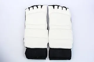 Generic Taekwondo foot gloves white and black - size xsmall