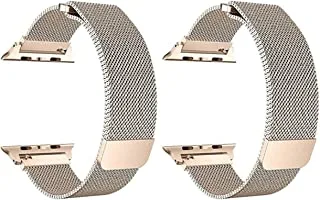 Strap Watch magnetic 2 pieces For Apple Watch size 38/40 roze gold