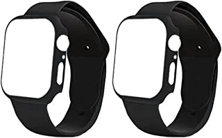 Strap watch 2 in 1 2 pieces for apple watch size 38/40 black