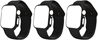 Strap watch 2 in 1 3 pieces for apple watch siza 38/40 black