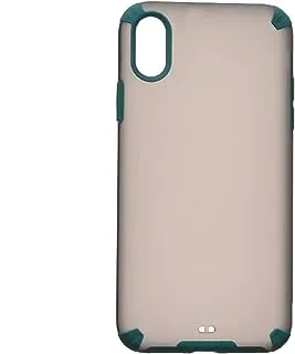 Back cover modern slim hard case with silicone camera and phone protection edges for apple iphone xr - green