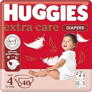 Huggies extra care diaper size 4, 8-14kg, 40pcs - made in europe