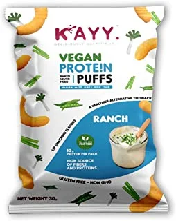 Kayy vegan protein puffs ranch 30 gm