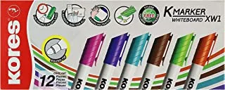 Whiteboard marker kores round tip xw1 brown no:20838 (12 pieces)