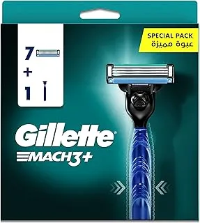 Gillette Mach3+ Men's Razor Handle With 7 Blades Refill – Special Pack