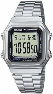 Casio Watch for Unisex A178WA-1ADF Digital Metal Silver