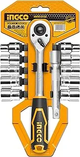 Ingco Socket Quick Release Ratchet Wrench Tool Set (1/2in) HKTS12122