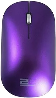 2B (MO877) 2.4GHz Slim Wireless Optical Mouse with Blue Light - Purple