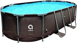 Jilong avenli frame steelsuper oval pool 4.27m x 2.75m x 1.0m set with pump ladder no:12024eu