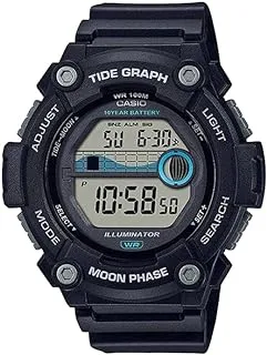 Casio GENERAL WATCH DIGITAL, MEN WS-1300H-1AVDF Resin, Mineral Glass, Quartz, Round, Manual, Black.