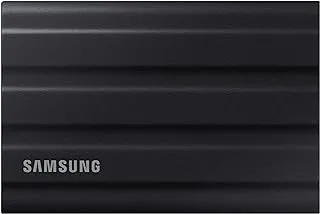 Samsung T7 Shield 1 تيرابايت USB 3.2 Gen 2 (10 جيجابت في الثانية) ، مصنف IP65 ، سرعات تصل إلى 1050 ميجابايت / ثانية ، محرك أقراص الحالة الصلبة الخارجي (SSD محمول) أسود (MU-PE1T0S)