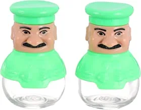 Rustomart High Quality Chef Shaped Salt Shakers, Made in China Green