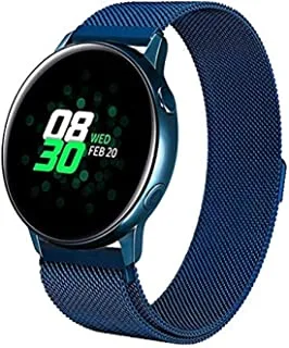 Jusinhel متوافق مع Galaxy Watch Active 40mm / 42mm Straps ، 20mm Metal Stainless Steel Mesh Loop Magnet Wristband