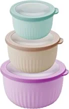 PEDRINI Assorted Bowls With Lid, Set 3 Pcs D.14-18-21, H.13 Cm