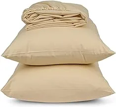 Home of linen-fitted sheet set, size 100 * 200cm,cream