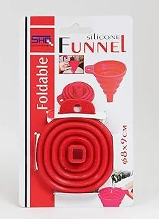 Generic SHO Foldable Silicone Funnel 17825, Red