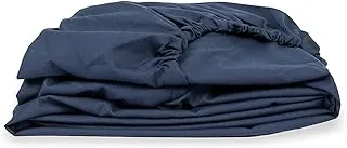 Home of linen-fitted sheet, size 160 * 200cm,dark blue