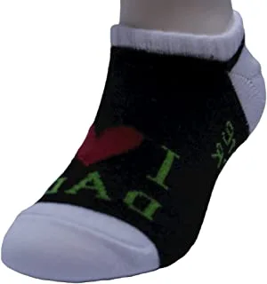 White Flower Cotton Above Ankle Sock for Unisex-Black-6-8 Years