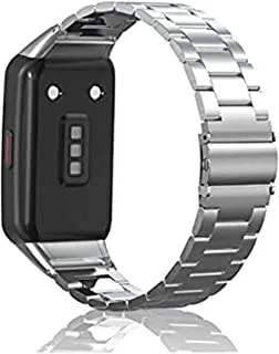 Stainless steel strap for honor band 6 classic watch band (silver)