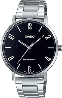 Casio Watch for Men MTP-VT01D-1B2UDF Analog Metal Black