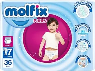 Molfix - Pants Diapers - Jumbo Pack - EELarge Size 7 - 36 Pieces