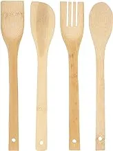 Agfa wooden cooking spoons, set of 4 - brown