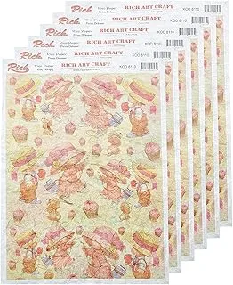 Rich rice paper- boy & girl pattern- pink & yellow