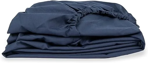 Home of Linen fitted sheet, dark blue 180*200 cm 2393