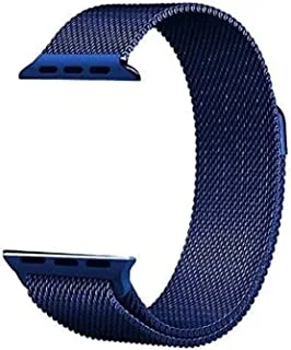 Stainless replacement magnetic bracelet for apple watch series 7-41mm - blue