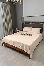 nit Solid Flat Sheet Set Peach Bed Linen Plain Cotton Rich 100% Egyptian Cotton