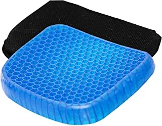 Gel seat cushion breathable with non-slip cover for pressure relief back tailbone pain - home office chair cars wheelchair