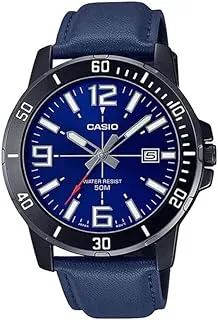 Casio Watch for Men MTP-VD01BL-2BVUDF Analog Leather Band Blue