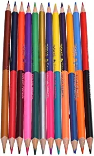 Doms DM18802-24 Double Tip Color Pencil Pack Of 24 Colors 3.0 mm - Multicolor