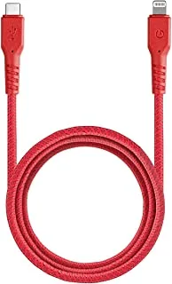 ENERGEA FIBRATOUGH USBC إلى MFI LIGHTNING CABLE 1.5M-RED