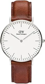 Daniel Wellington Classic Watch Unisex , Japanese Quartz Movement, Analog Display, Black Leather Strap-DW00100052