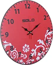 Solo b391 wooden round analog wall clock - 40 cm