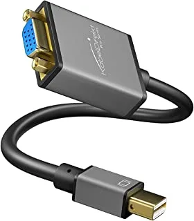 KabelDirekt – Mini DisplayPort (Mini DP) to VGA Adapter/Converter (maximum resolution WUXGA, 1920 x 1200/60Hz, 24k gold-plated contacts, for iMac, MacBook) PRO Series