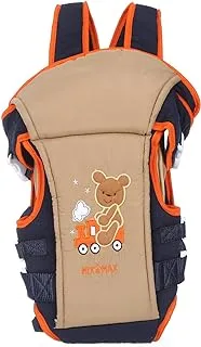 Mix and Max Bear Embroidered Baby Carrier - Beige and Navy