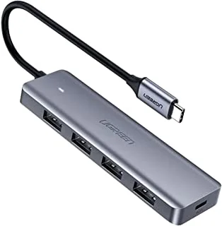 يوجرين USB C Hub 4 منافذ USB من النوع C إلى USB 3.0 Hub محول مع منفذ شحن لـ MacBook Pro iMac Samsung Galaxy Note 10 S10 S9 LG Google Chromebook Pixelbook Dell XPS Oculus Rift