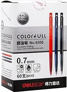 Deli 6506 ballpoint pen - 0.7mm - 60 pcs -