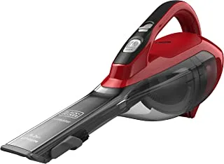 Black+Decker 10.8V 1.5Ah Li-Ion 500ml Cordless Dustbuster Handheld Vacuum with Integrated Brush Tool & Jack Plug Charger for Home & Car, Red/Grey - DVA315J-B5,