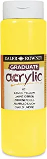 Daler Rowney 123500651 Graduate Acrylic Color, 500 ml - Lemon Yellow-multi size