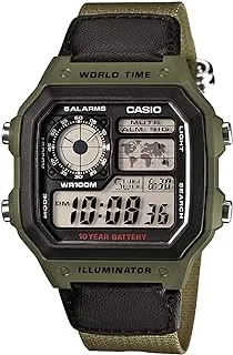 Casio Men's Digital Dial Resin Band Watch - AE-1200WHB-3B