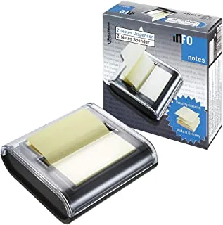 Info Sticky Z-Notes Black Dispenser 5643-01, 75x75 mm, 50 Sheets, Yellow