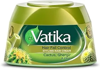 Vatika Naturals Hair Fall Control Styling Hair Cream - 65ml | Natural Extracts of Cactus, Ghergir & Olive with Nourishing Vatika Oils