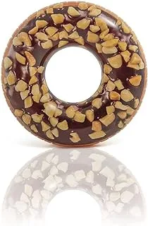 Intex Nutty Chocolate Donut Tube Inflatable Float, Brown/Beige, Large, 56262