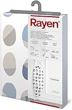 Rayen | Universal ironing board cover (easy-to-fit, elasticated padded ironing board cover) | 4 layers: Foam, flannelette, 100% cotton fabric and titanium | Cover with titanium coating | Premium range