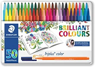 Staedtler triplus 323 m50jb fibre tip colors - set of 50