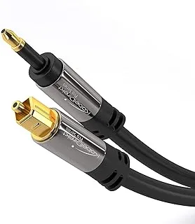 KabelDirekt 384 3m Mini-TOSLINK cable (digital audio cable, optical, TOSLINK to Mini-TOSLINK, fiber optic, transmits digital signals TVs/amplifiers/Hi-Fi systems) black